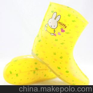 廠家特供PVC防水兒童時尚男女卡通果凍雨鞋雨靴童靴（一件代發）