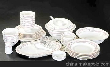 46頭骨質餐具 高檔瓷 禮品瓷 餐碗 餐盤 飯碗 餐飲用品