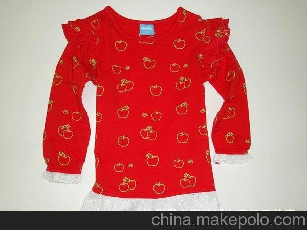 2013秋裝新款童t恤 長袖純棉女童t恤 外貿(mào)童t恤 童裝批發(fā)圖片