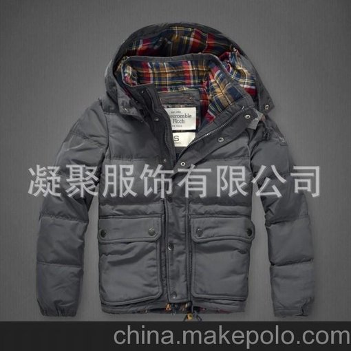 廠家直銷 af男羽絨服加厚連帽羽絨服外套男圖片
