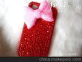 蝴蝶结镶满钻手机壳.多种型号钻搭配iphone4手机壳