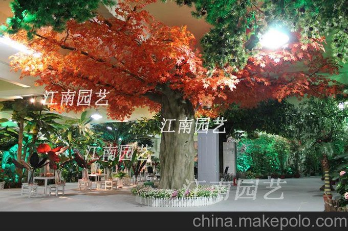 供應江南園藝JN101專供深圳室內仿真樹，深圳古楓樹圖片