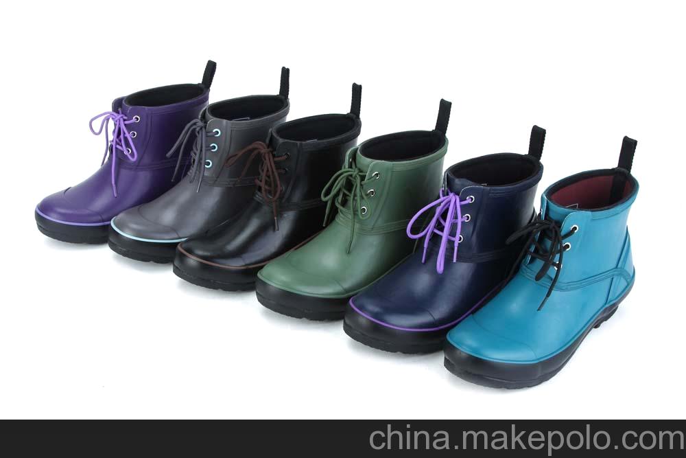 MUKS Bogs Women´s rubber boots天然橡膠時尚系帶低筒雨鞋/雨靴