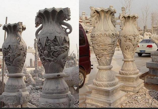 供應精品推薦石雕寶瓶,花瓶，禮器圖片