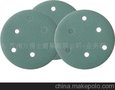 供应6孔韩国太阳L312T绿色圆盘背绒砂纸