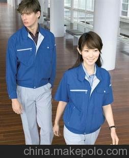 供應工衣工作服制服，廠(chǎng)家訂做直銷(xiāo)各種廠(chǎng)服、保安制服、勞保服圖片