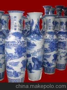 上海供應(yīng)各種大花瓶 景德鎮(zhèn)青花大花瓶 家居擺設(shè)廠家供應(yīng)圖片