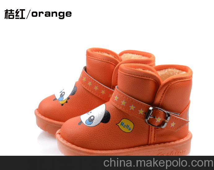 批發2013年兒童卡通保暖童靴 時尚兒童雪地靴