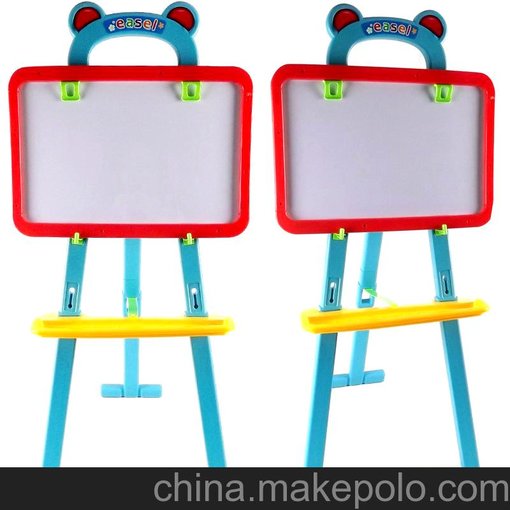 早教玩具3合1大號(hào)多功能雙面畫板學(xué)習(xí)架 可升降磁性可寫黑白板圖片
