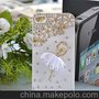  厂家直供 彩绘 水钻 iphone5手机壳 iphone4手机壳