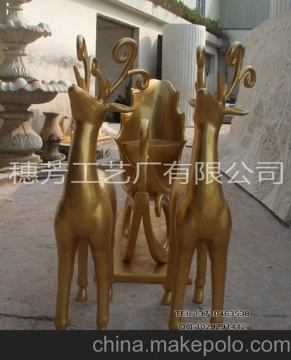廠(chǎng)家加工生產(chǎn)動(dòng)物仿真鹿雕塑工藝品 可訂制 供應各類(lèi)工藝品雕塑圖片