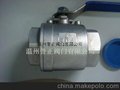 不锈钢经济型球阀，精铸数控内牙球阀、两片直通内牙球阀