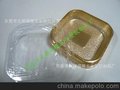 大量供应2012年度环保PP食品级托盘APET镀金朱古力盒