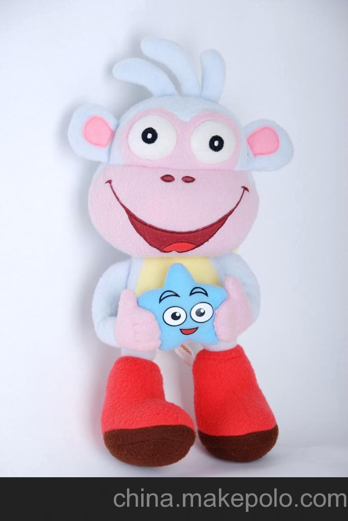 朵拉 兒童開學禮物 正版布茨抱星猴子 Boots毛絨填充玩具公仔