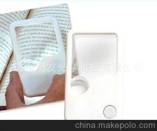 MF212PA 長(cháng)方形帶燈放大鏡，字母放大鏡，閱讀放大鏡圖片