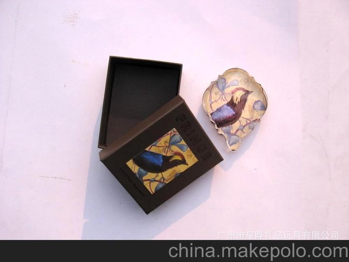 鉆石形水晶玻璃冰箱貼 精美盒裝禮品 透明磁性冰箱貼圖片
