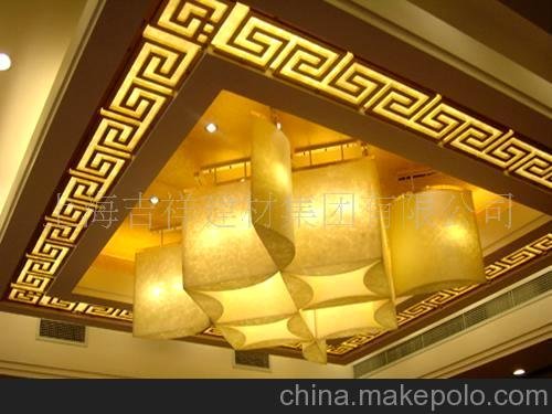 供應上海吉祥透光石 透光板 云石板 時(shí)尚燈飾 可定尺透光石吊燈圖片