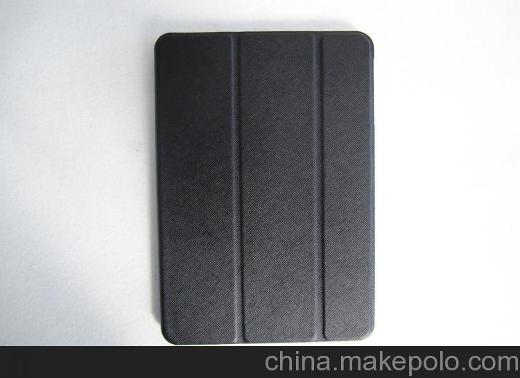 蘋果迷你保護套 ipad mini電壓十字紋三折休眠皮套 ipad迷你皮套
