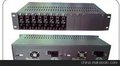 供应广州汉信HS-14 14槽机架式光纤收发器