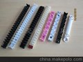 [桃园文具] 供应塑料夹-蓝色塑料二孔夹,黄色塑料二孔夹