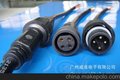VL30A普通胶头3芯2.5平方舞台灯光电源专用防水接头，防水连接器