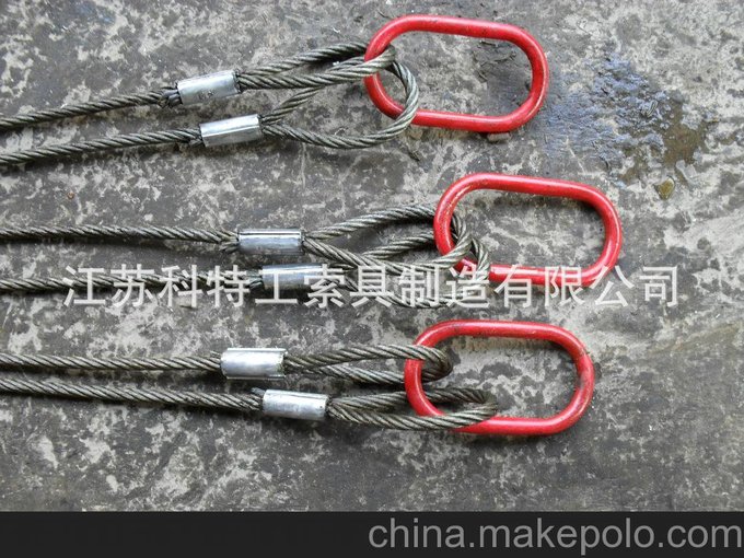 直供 鋼絲繩吊具，鋼絲繩索具， 鋁合金壓制/插編圖片