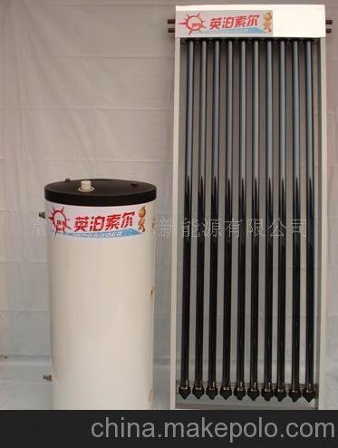 陽臺壁掛太陽能熱水器 盤管式太陽能 平板集熱器圖片