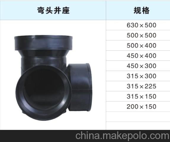 塑料檢查井--彎頭井座圖片