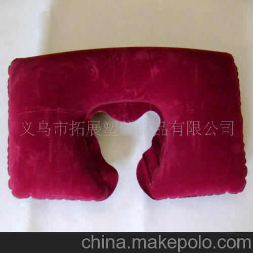 供應(yīng)pvc充氣植絨枕頭（經(jīng)濟(jì)實(shí)用，美觀大方可，加印Logo）