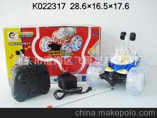 K022317五通帶燈光音樂(lè)翻滾特技車 新奇特特技車　玩具車模圖片