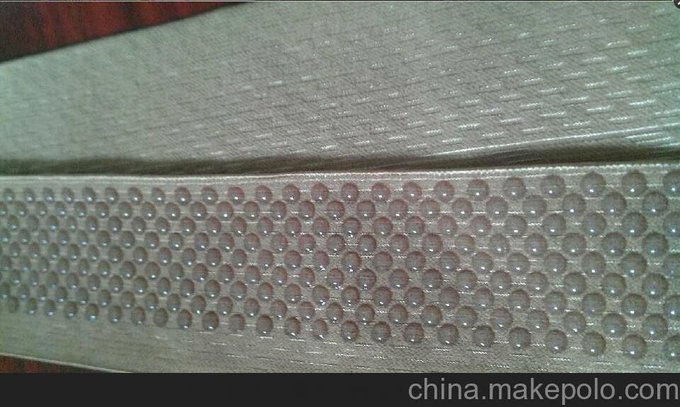 義烏醫(yī)療襪業(yè)絲光提花松緊帶滴膠圓點(diǎn) 硅膠印刷立體防滑圖片