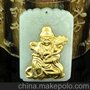 斯琅卡 金镶玉翡翠挂件/天然翡翠玉器挂饰/千足金观音佛吊坠批发