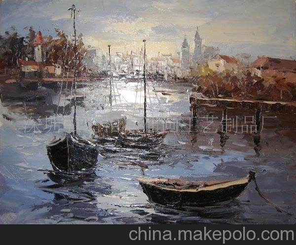 供應(yīng)風(fēng)景系列手繪油畫/老上海風(fēng)格風(fēng)景油畫/純手繪油圖片