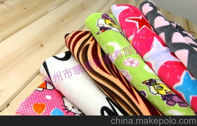 2013熱銷 服裝雙面印花天鵝絨 80%棉T恤面料圖片