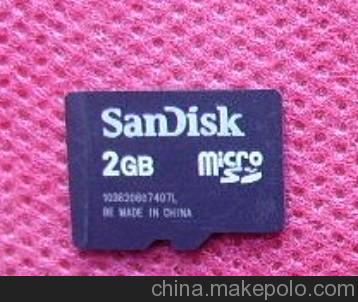 SandDisk手機內存卡2G閃迪TF卡2GMicroSD內存卡批發