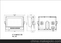 供应高防水显示器 IP69防水显示器 金属外壳显示器