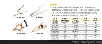 美国捷锐GENTEC 27-GCF500C 焊接用接地夹 正规经销商渠道