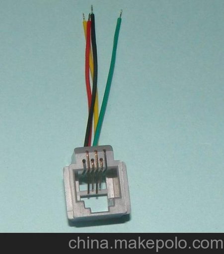 RJ45網(wǎng)口 623K帶線(xiàn)水晶頭/網(wǎng)絡(luò )插座，帶線(xiàn)網(wǎng)口圖片