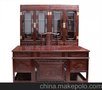 供应东阳红木家具价格/东阳红木加盟/古典红木花鸟大班台4件套
