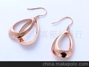 經(jīng)典925純銀耳環(huán)/流線環(huán)形耳墜（精美禮盒包裝）圖片