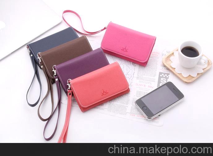 韓國皇冠手機包 多功能iphone手機包卡包 兩折 smart pouch手機包