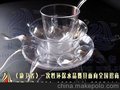 食品包装行业-致富项目康卫者一次性航空水晶餐具件套