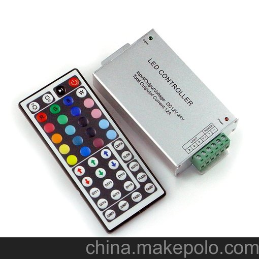 紅外44鍵 模組控制器 RGB 七彩 LED 燈條控制器 燈帶控制器升級版圖片
