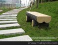 北方园林的仿木长椅做的棒