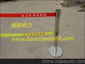生产厂家不锈钢伸缩围栏，红白相间围栏，立柱