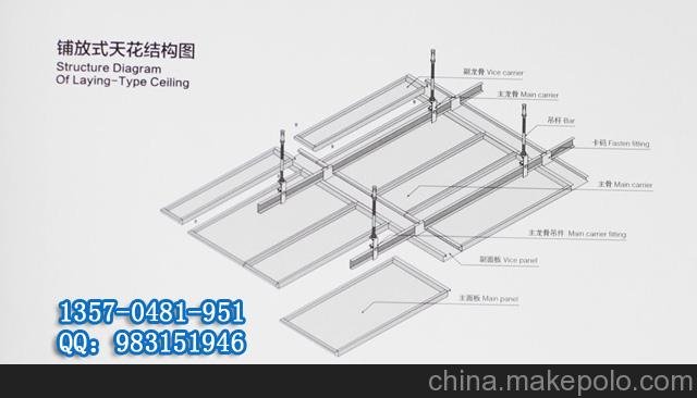 鋁合金方板吊頂 組合天花 小方格組合方板圖片