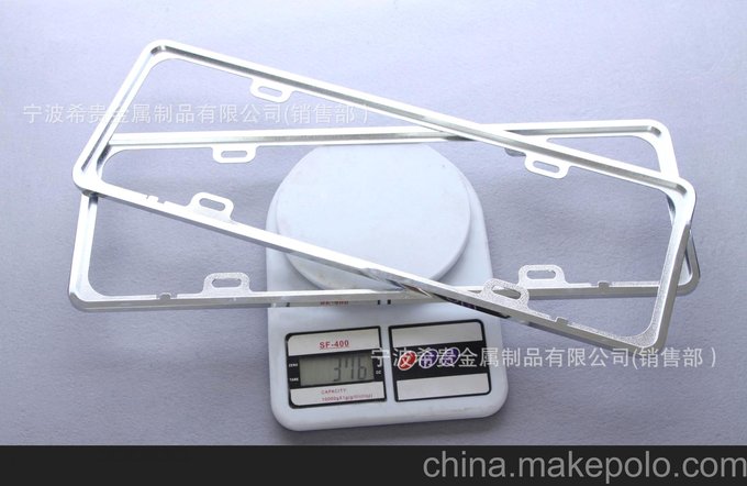 希貴廠家低價(jià)出售鋅合金國(guó)標(biāo)四孔車牌框 汽車牌照框 車牌架 托盤圖片