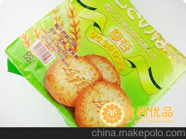 台湾食品 台湾Aji银杏养生全麦营养饼 低盐低糖零负担 440g
