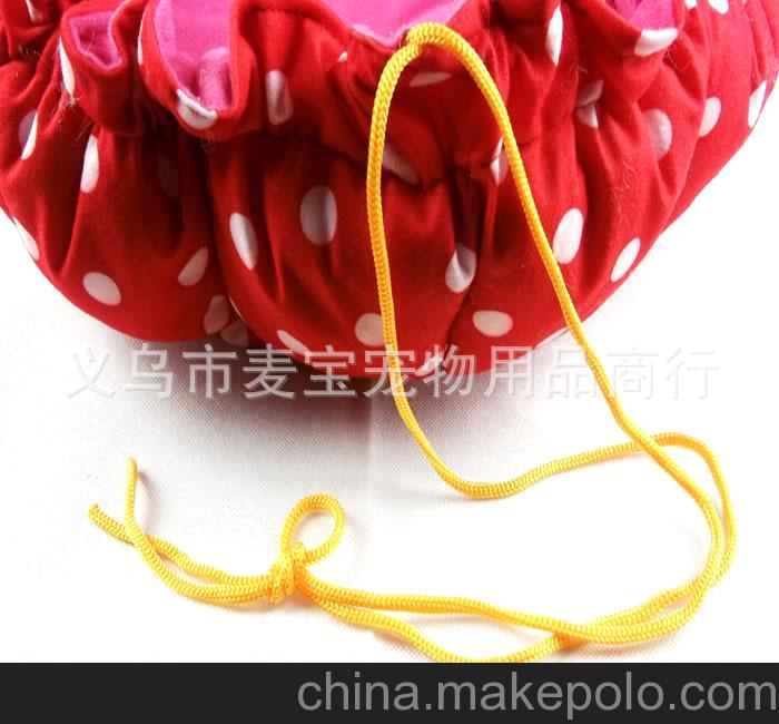 现货批发双色南瓜窝 抽绳圆底狗窝 印花图南瓜窝 双色宠物窝 热销