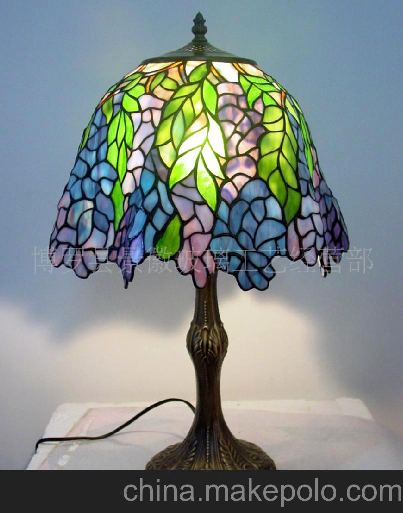 供应台灯. 热销新款 彩色玻璃台灯帝凡尼台灯tiffany lamps